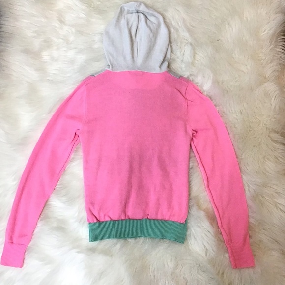 Juniors Holiday Sweater Reindeer Skiing Hooded Pullover Sweater - Picture 5 of 6